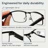 BLS Businessman Rectangular Reading Glasses - Professional Durable Readers - Blue-Light Blocking Lenses