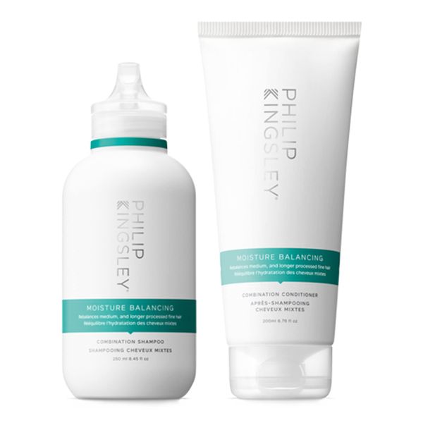 Philip Kingsley Moisture Balancing Hydrating Moisturising Shampoo and Conditioner Set for Dry Damaged Hair, Nourishes, Smooths and Adds Shine, 250ml and 200ml