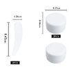 Travel Pots with Lids 2PCS 50ml Travel Containers for Toiletries and 1 Mini Spatula, Refillable Cosmetic Sample Jars for Creams Lotion Nail Art Glitter Jewelleries, White
