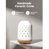 InnoGear Aromatherapy Diffuser, 150ml Ceramic Diffuser Ultrasonic Humidifier Cool Mist Essential Oil Diffusers for Home Air Diffuser with 2 Mist Modes Waterless Auto Off, White