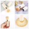 2 Pack Retractable Makeup Brush Telescopic Face Brush Retractable Face Kabuki Brush Round Powder Travel Makeup Brushes Powder Foundation Blush Portable Makeup Brush (Black And White)