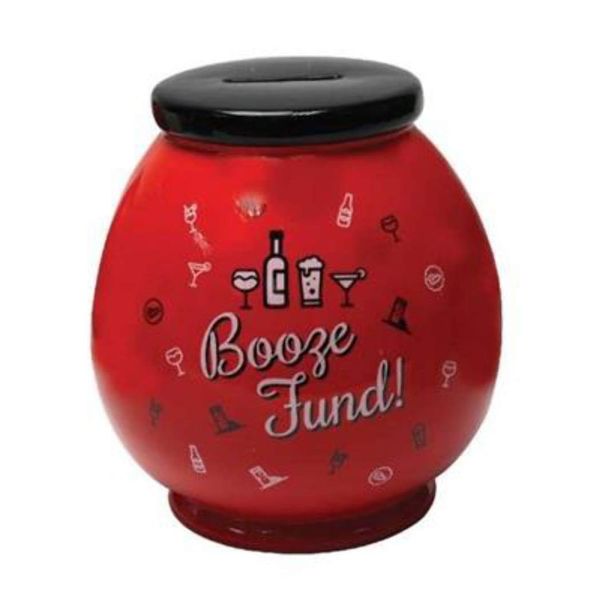 KOCAWIS"Booze Fund" Ceramic Fun Novelty Money Box Jar