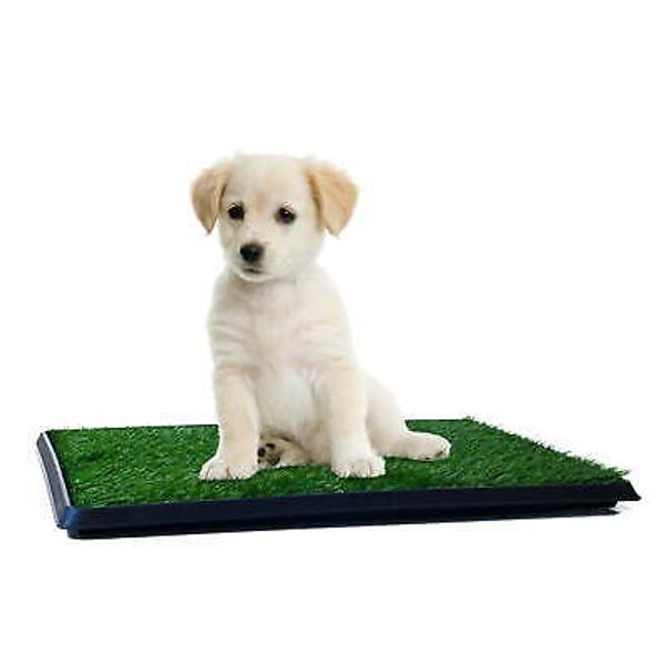 Petmaker Reusable 3-Layer Artificial Grass Puppy Dog Pee Pad with Tray Set