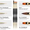Olakin Nail Brush[3 Pcs], Double Ended Nail Art Brushes, Nail Art Painting Pen Brush Set, Nail Brush for Drawing Nail Art Design for Nail Art DIY Drawing