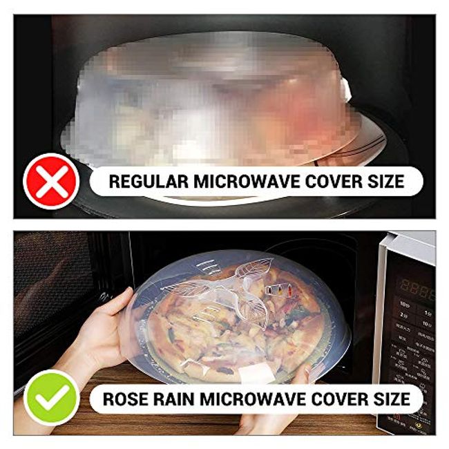 Clear Microwave Cover With Steam Vents - Anti-splatter Guard For