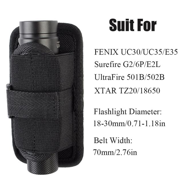 Fenix Flashlight Belt Clip - Black