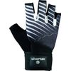 Silver Tone Cross Grip Gloves, black, l
