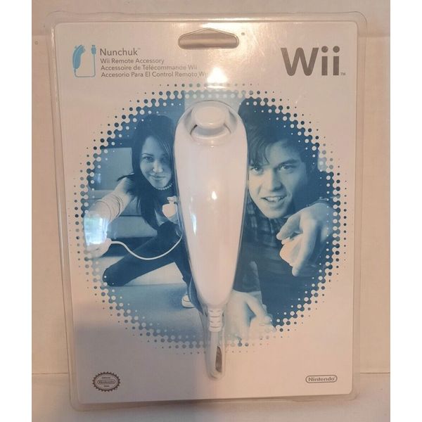 Genuine Official Nintendo Wii Nunchuk Nunchuck Controller White OEM - NEW Sealed