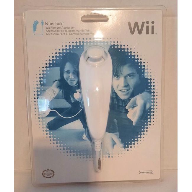 Genuine Official Nintendo Wii Nunchuk Nunchuck Controller White OEM - NEW Sealed