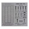 Ruelle Screw Chek’r SAE/ Inch Screw Thread Size Gauge (No. 1 to 5/16) 1/8 Inch Heavy Gauge Steel Screw Checker, Made in USA