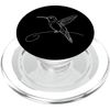 Line Art Bird & Ornithologist Ruby-Throated Hummingbird PopSockets PopGrip for MagSafe