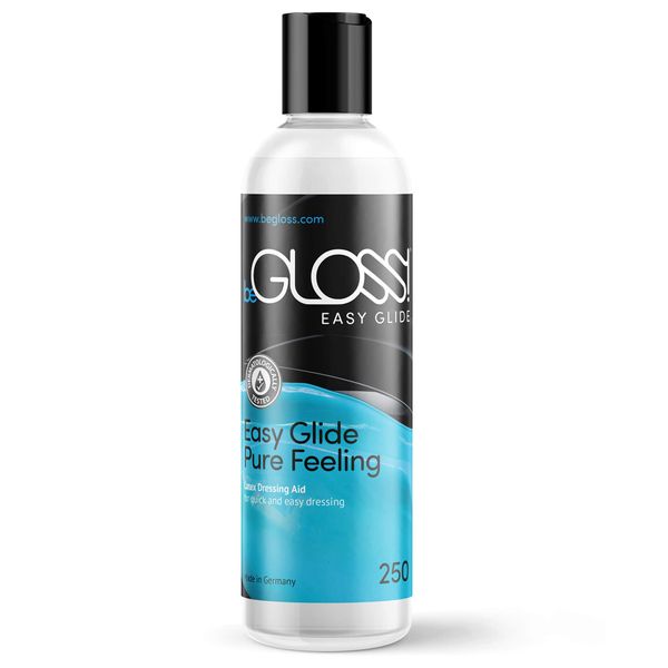 beGLOSS Easy Glide - 250 ml - Easy Glide - Pure Feeling - Slip into Rubber & Latex Garments Fast and Easy with Our Lubricant Dressing aid