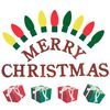 Merry Christmas Sticker Decals Set.