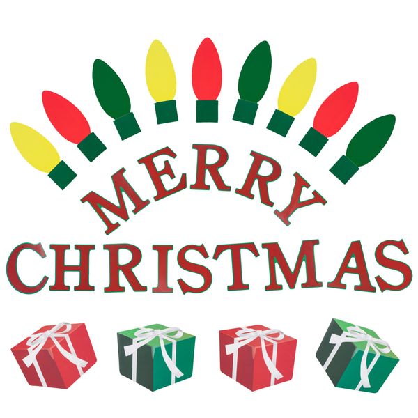 Merry Christmas Sticker Decals Set.