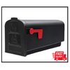 Parsons Black Plastic Medium Mailbox Post Mount Outdoor Residential Mail Box