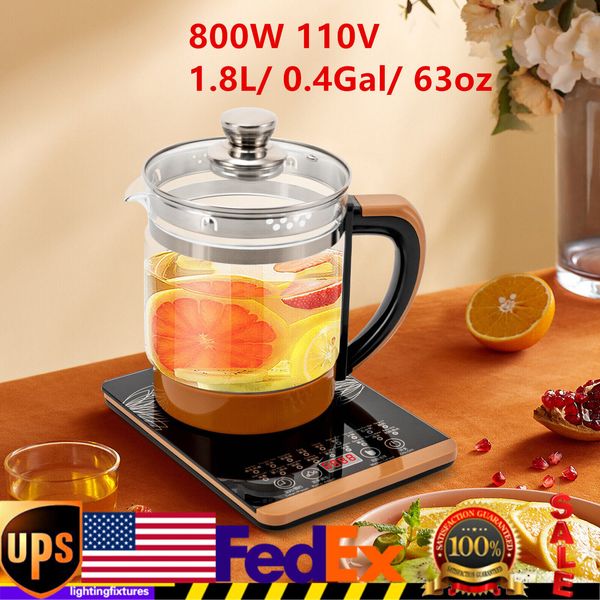 Electric Tea Kettle Hot Water Boiler Pot W/ Filter+ Digital Heating Base 1.8L