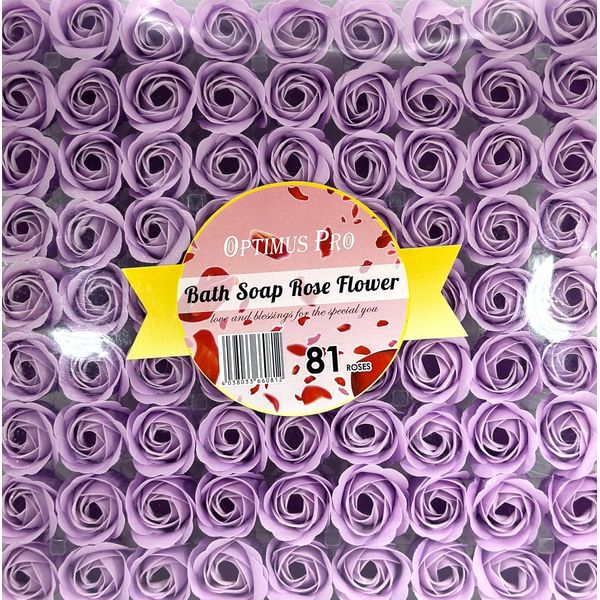 Optimus Pro Bath Soap Rose Flower 81 Pieces (Lavender)
