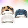 Frcolor 3PCS Women's Barrette Clip Tortoise Shell Hairpin Bangs Clip Arrangement Pin Hair Claw Ponytail Holder Hair Styling Supplies (White, Light Brown, Blue)