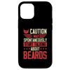 Hülle für iPhone 12/12 Pro Caution I May Spontan Start Talking About Beards