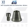 Titanium Base Ø4.8mm MIS® Compatible Multi Unit Hex System Abutment Dental Lab