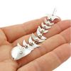 The Mexican Collection Long 925 Sterling Silver Fish Skeleton Pendant