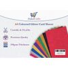 Silver Glitter Sparkle A4 Sheets - 250gsm Glitter Paper (10 Sheets)