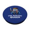 Data Financial Analyst Queen Funny Illustration Calculator PopSockets Adhesive PopGrip