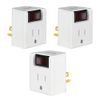 Grounded Single Port Power Adapter with On/Off Switch, 3Prong Electrical Plug Ou