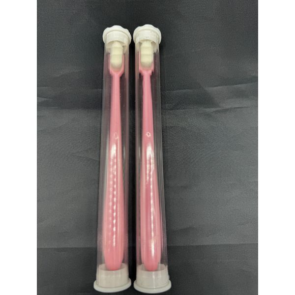 Pink 2 Pack Extra Soft Micro-Nano Toothbrush for Sensitive Gums and Teeth