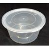 UK.PLASTICS 100 x Round Plastic Food Grade Storage Containers with Lids - 300ml