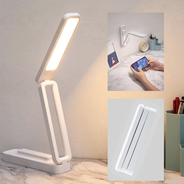 Desk Light, Foldable, Table Lamp, Eye Friendly, Table Light, Hangable, Multi-functional, Touch Sensor, Cordless Rechargeable, Desk Stand, Reading Light, Stepless Dimming, Lightweight, Energy Saving,