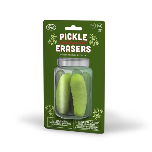 Genuine Fred Pickle Erasers, Set of 2