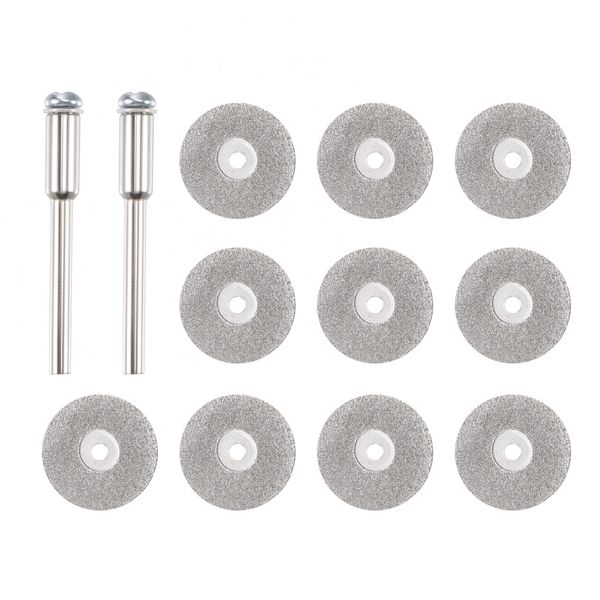 uxcell 10pcs 16mm Diamond Cutting Wheel Grinding Wheel Diamond Cutter Diamond Coating with 2 3mm Mandrels for Rotary Tools