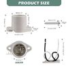 Surface Mount Light Socket,E26 Medium Screw Porcelain Bulb Socket,Cleat Lamp Socket with Two Hole Flanged Mounting,Keyless Sockets with 6" Leads (8)