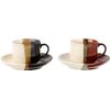 Ale-net Coffee Cup, Nuri, Red, Brown, Pair Coffee Cup & Saucer