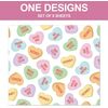 8 Sheets Valentine's Day Wrapping Paper - Colorful Hearts Folded Flat
