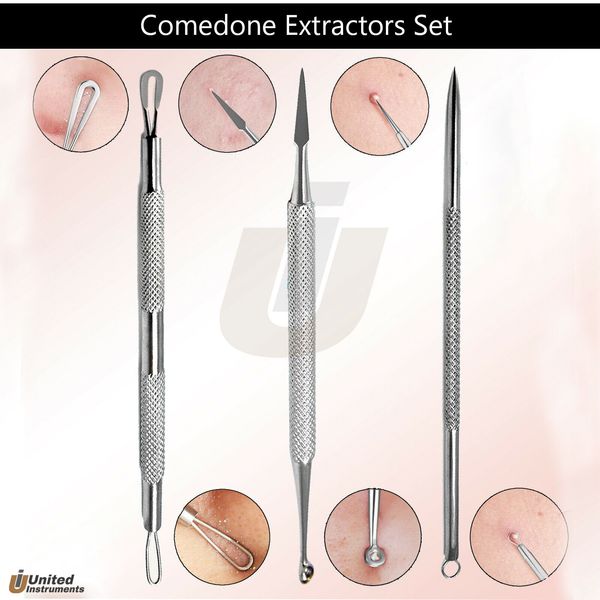 Facial Comedone Extractor Acne Cleaner Blackhead Removal Pimple Pin Whitehead