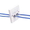 VCE RJ45 Socket Cat6 Ethernet Wall Socket Double Port Faceplate Flat Wall Plate For CAT6/CAT5E/CAT5 Network Cable With Keystone Jack Modular 2 Sets