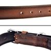 Schnüffelfreunde Leather Dog Collar (L - 36-45cm, Brown)