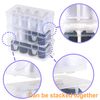 New brothread Polyester Machine Embroidery Thread 1000m with Clear Plastic Storage Box for Embroidery & Quilting - 8xWhite