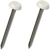 100 x 50mm White Poly Pins Poly Nails