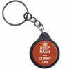 Keep Naan And Curry On Keyring Keychain Key Ring Chain With Trolley Coin