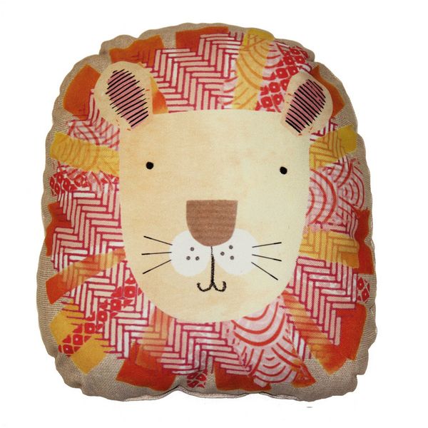 Arthouse Circus Fun Lion Cushion, Polyester, Multi-Colour, 40 x 40 x 0.02 cm