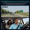 Built-in GPS Wi-Fi Dash Cam, Front and Inside Car Camera Recorder Supercapacitor