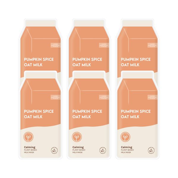 ESW Beauty Pumpkin Spice Oat Milk Calming Plant-Based Milk Mask Multipack (6pcs)