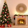 Bowasin Christmas Tree Decorations Set, 50 Pcs Red & Gold Baubles