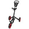 Caddymatic Golf X-Lite One-Click Folding Pull/Push Golf Cart Black/Red