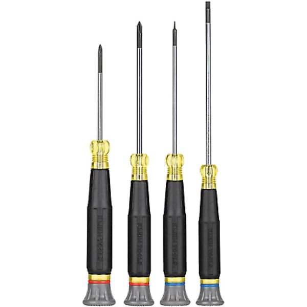 85615 Mini Precision Screwdriver Set, 4-Piece Phillips and Slotted Set, Ideal fo