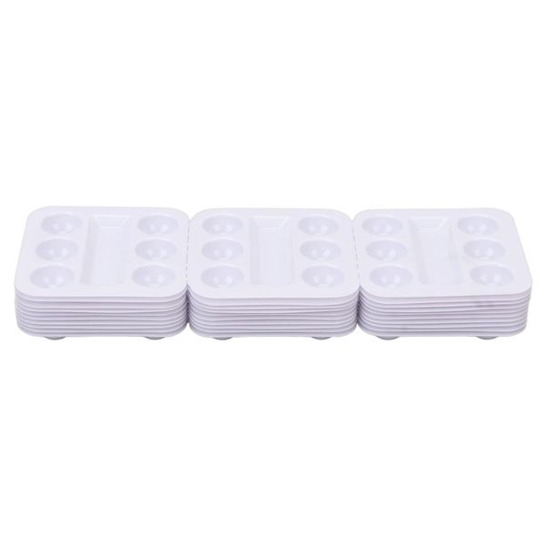 30pcs Tattoo Ink Tray, Einweg-Plastik-Tätowierungs-Pigmenthalter, Microblading-Tintenbecherständer, Abnehmbarer Pigment-Mischbehälter für Tätowierung und Malerei