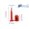 Security  BOLT Seal for Cargo Containers, RED Color, Box (20 pcs), BFSEALS